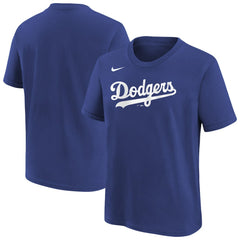 Los Angeles Dodgers Youth Wordmark T-Shirt Royal | Nike