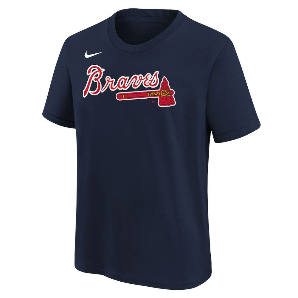 Atlanta Braves Youth Wordmark T-Shirt Athletic Navy | Nike