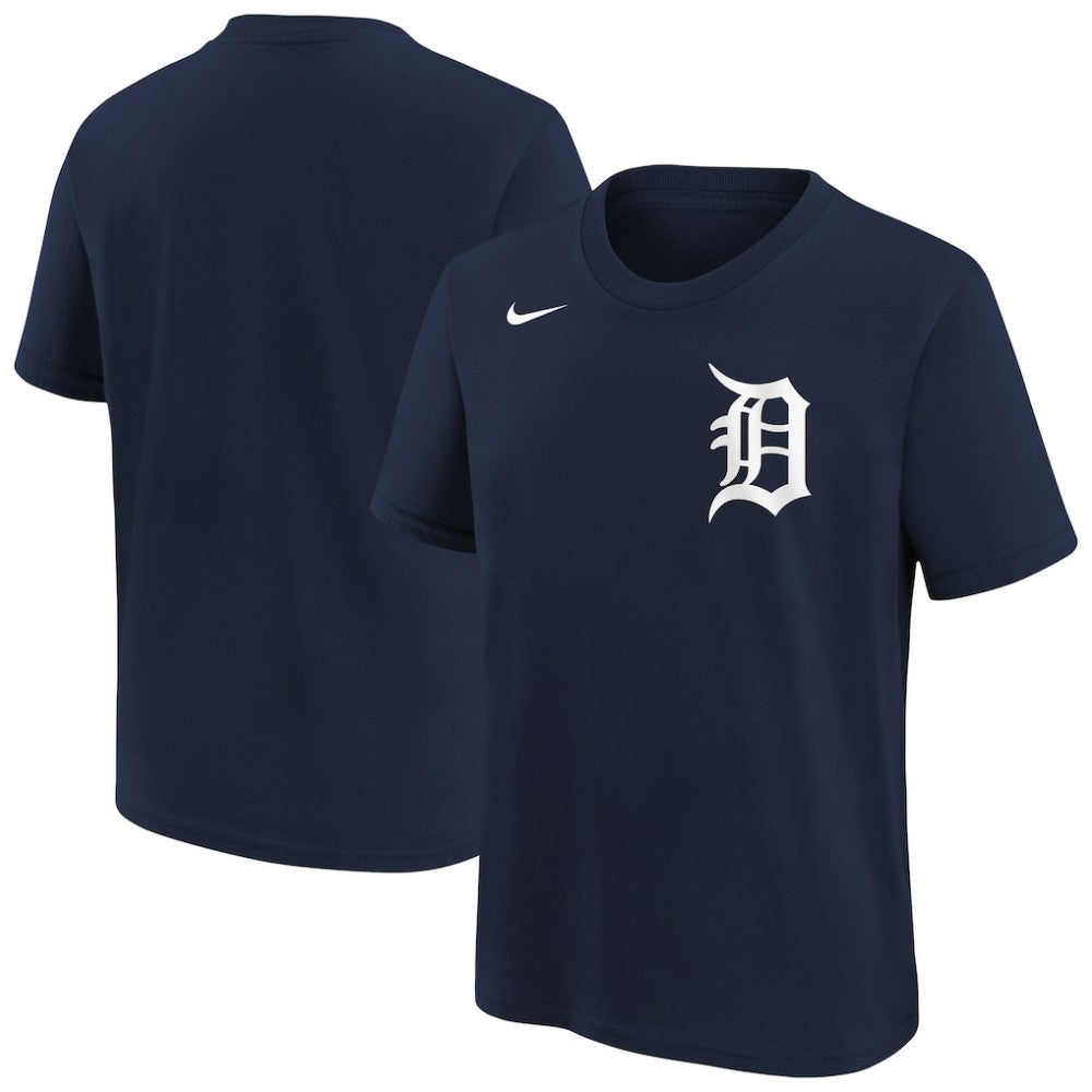 Detroit Tigers Youth Wordmark T-Shirt Athletic Navy | Nike