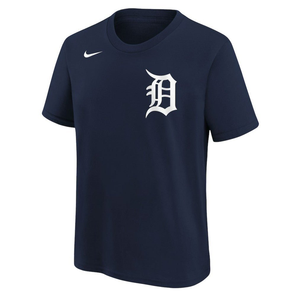 Detroit Tigers Youth Wordmark T-Shirt Athletic Navy | Nike