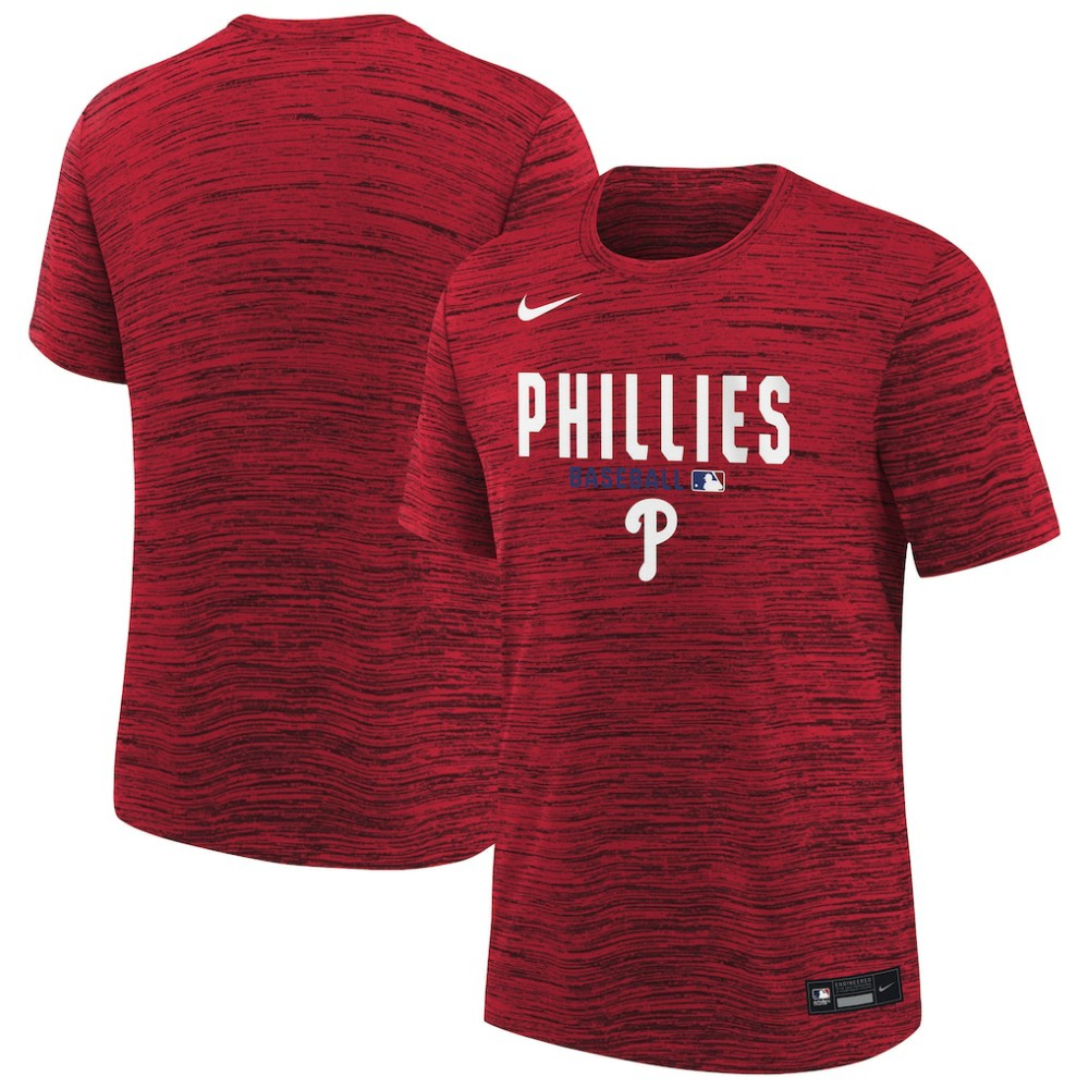 Philadelphia Phillies Youth Authentic Collection Velocity Dri-FIT T-Shirt Red | Nike