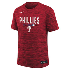 Philadelphia Phillies Youth Authentic Collection Velocity Dri-FIT T-Shirt Red | Nike