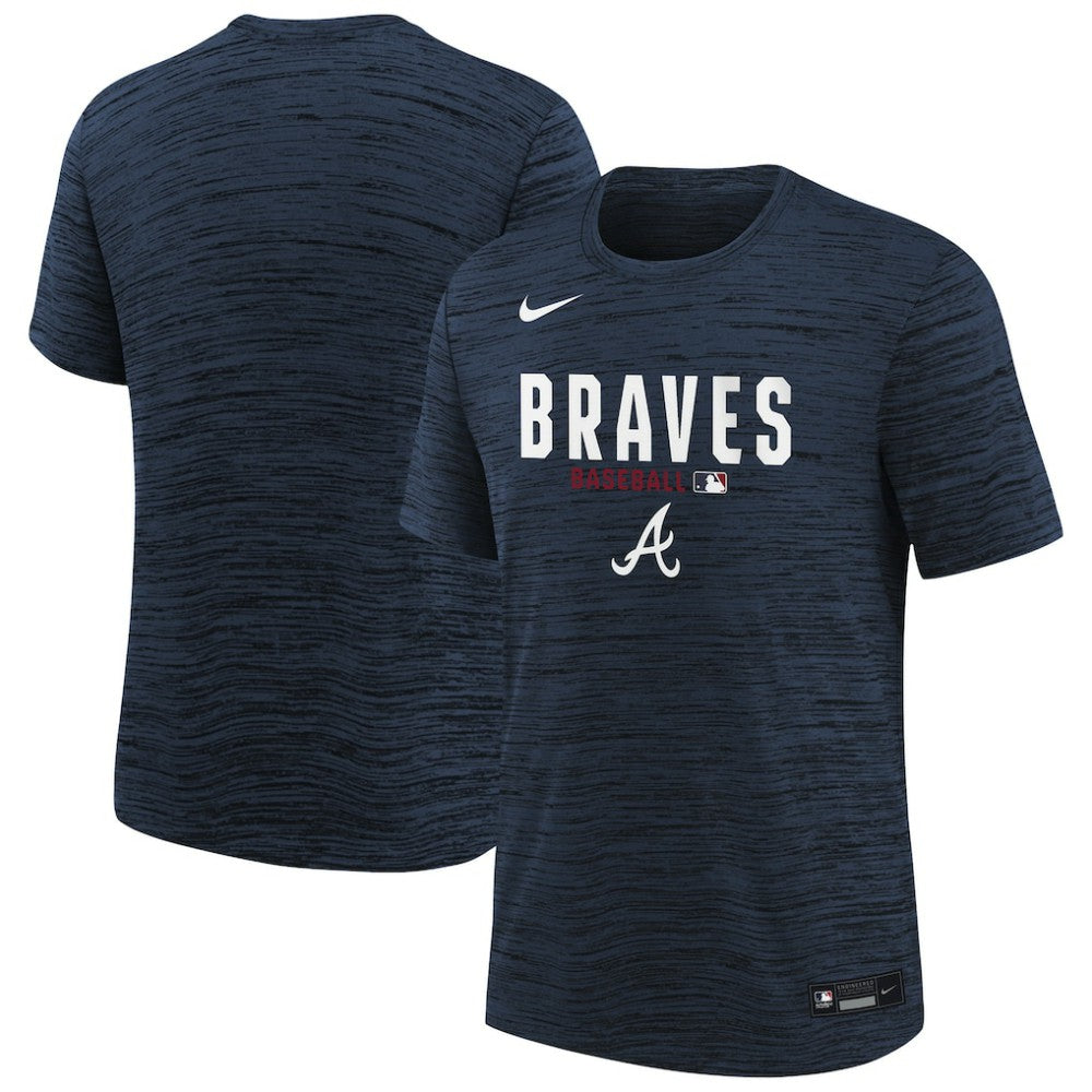 Atlanta Braves Youth Authentic Collection Velocity Dri-FIT T-Shirt Navy | Nike