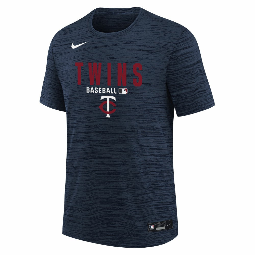 Minnesota Twins Youth Authentic Collection Velocity Dri-FIT T-Shirt Navy | Nike