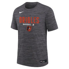 Baltimore Orioles Youth Authentic Collection Velocity Dri-FIT T-Shirt Black | Nike