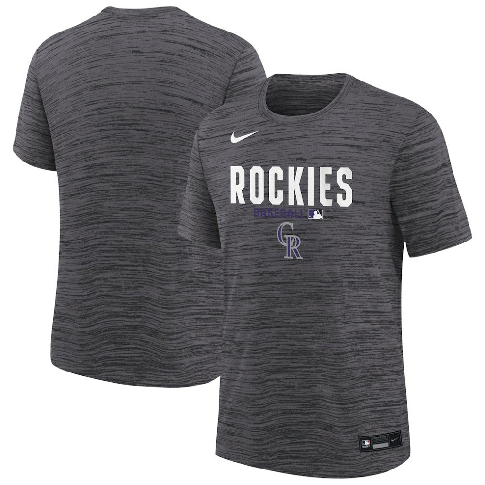 Colorado Rockies Youth Authentic Collection Velocity Dri-FIT T-Shirt Black | Nike