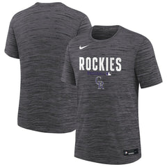 Colorado Rockies Youth Authentic Collection Velocity Dri-FIT T-Shirt Black | Nike