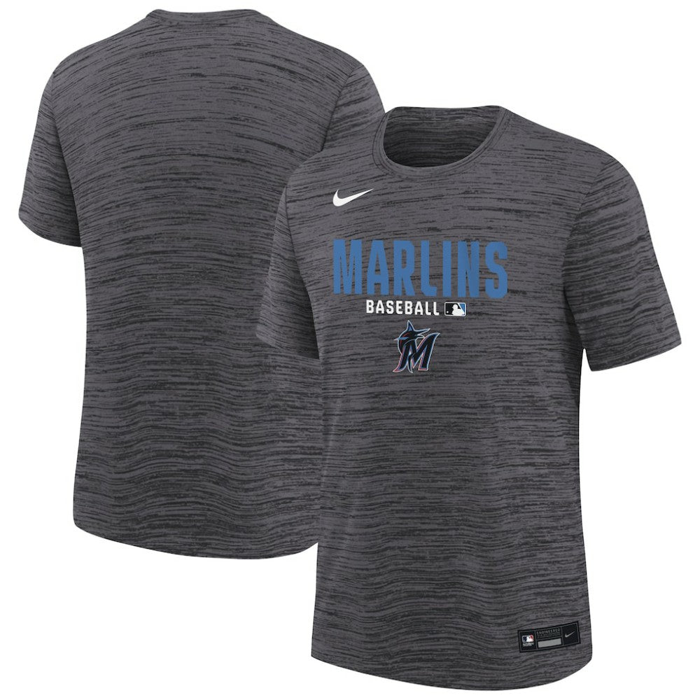 Miami Marlins Youth Authentic Collection Velocity Dri-FIT T-Shirt Black | Nike