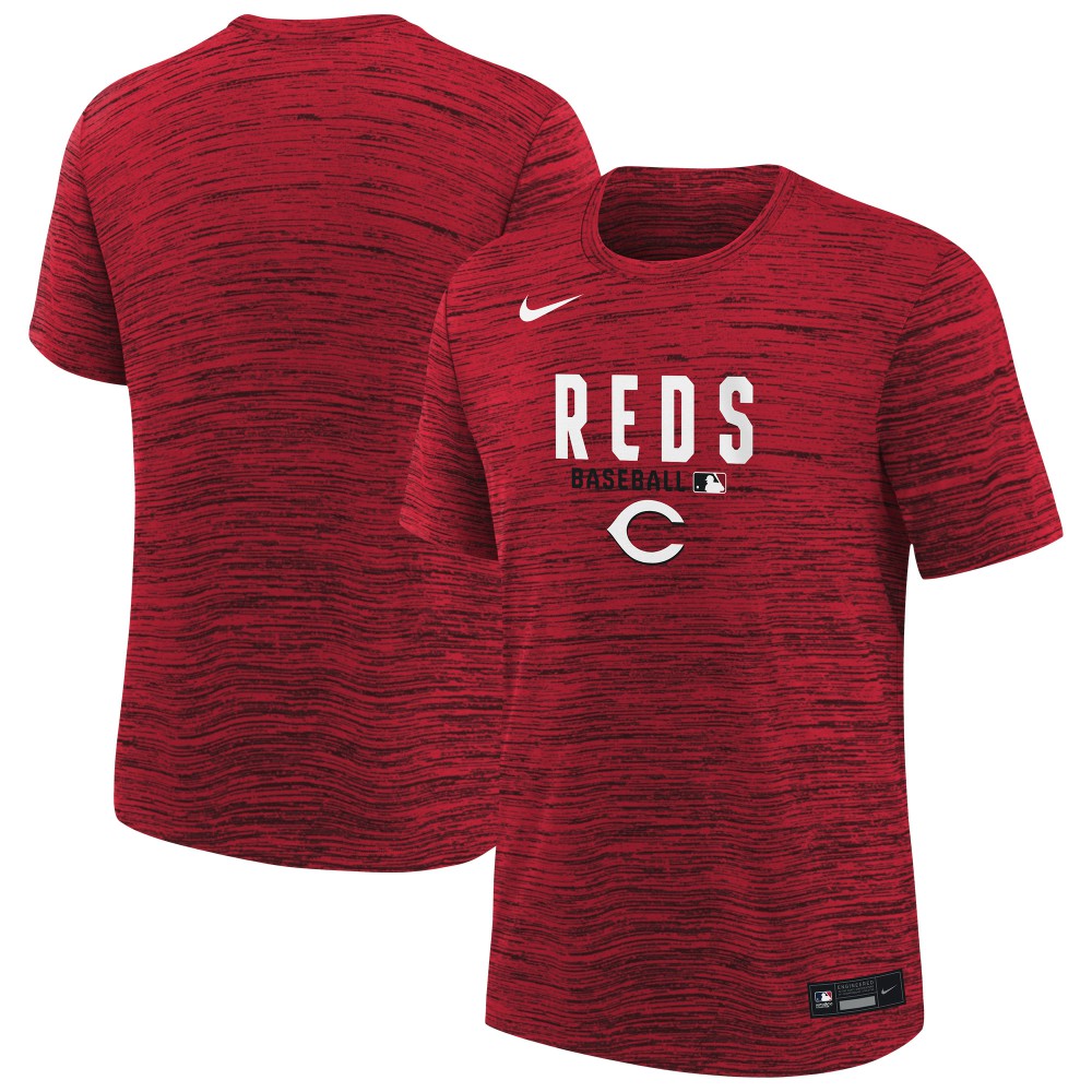 Cincinnati Reds Youth Authentic Collection Velocity Dri-FIT T-Shirt Red | Nike