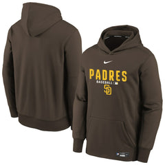 San Diego Padres Youth Authentic Collection Therma-FIT Hoodie Brown | Nike