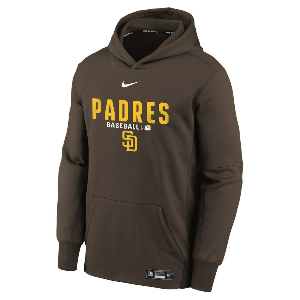 San Diego Padres Youth Authentic Collection Therma-FIT Hoodie Brown | Nike