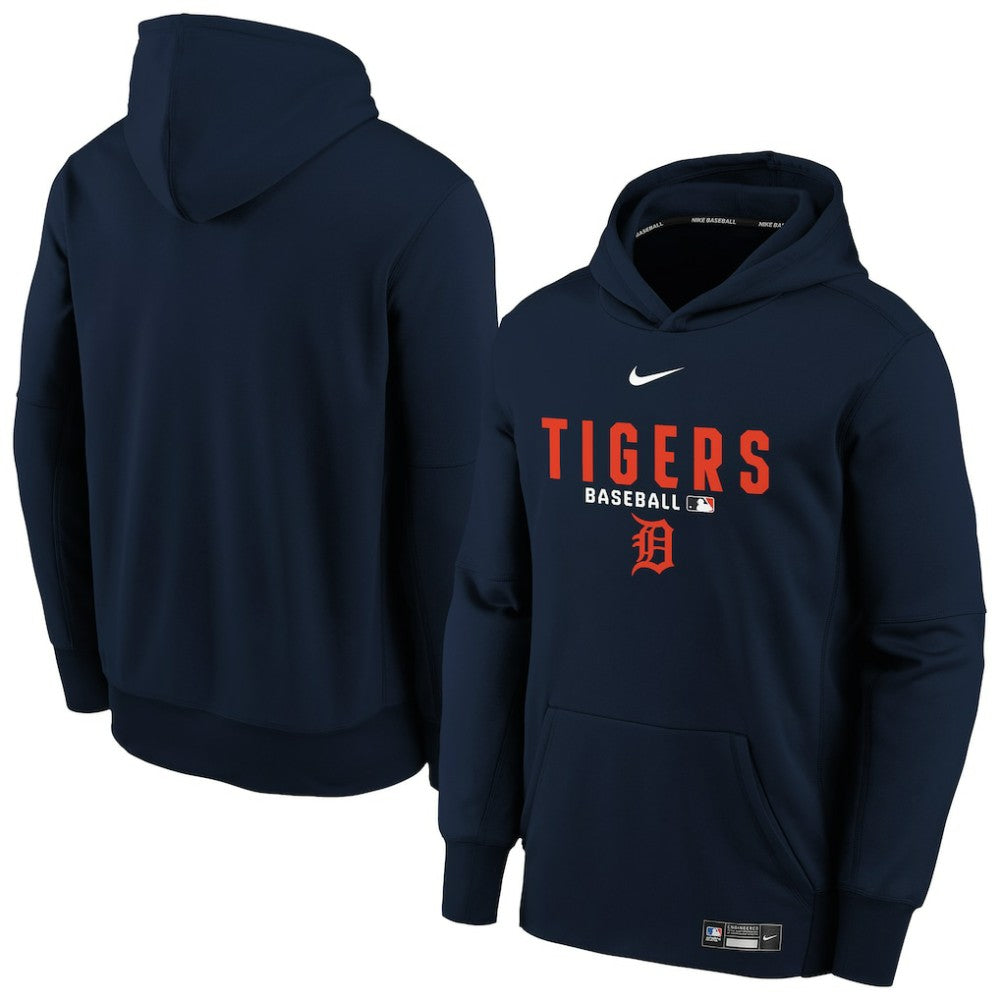 Detroit Tigers Youth Authentic Collection Therma-FIT Hoodie Navy | Nike