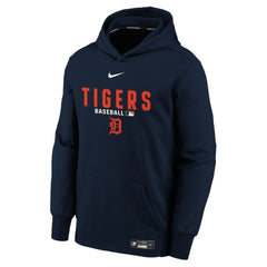 Detroit Tigers Youth Authentic Collection Therma-FIT Hoodie Navy | Nike