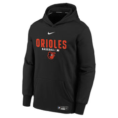 Baltimore Orioles Youth Authentic Collection Therma-FIT Hoodie Black | Nike