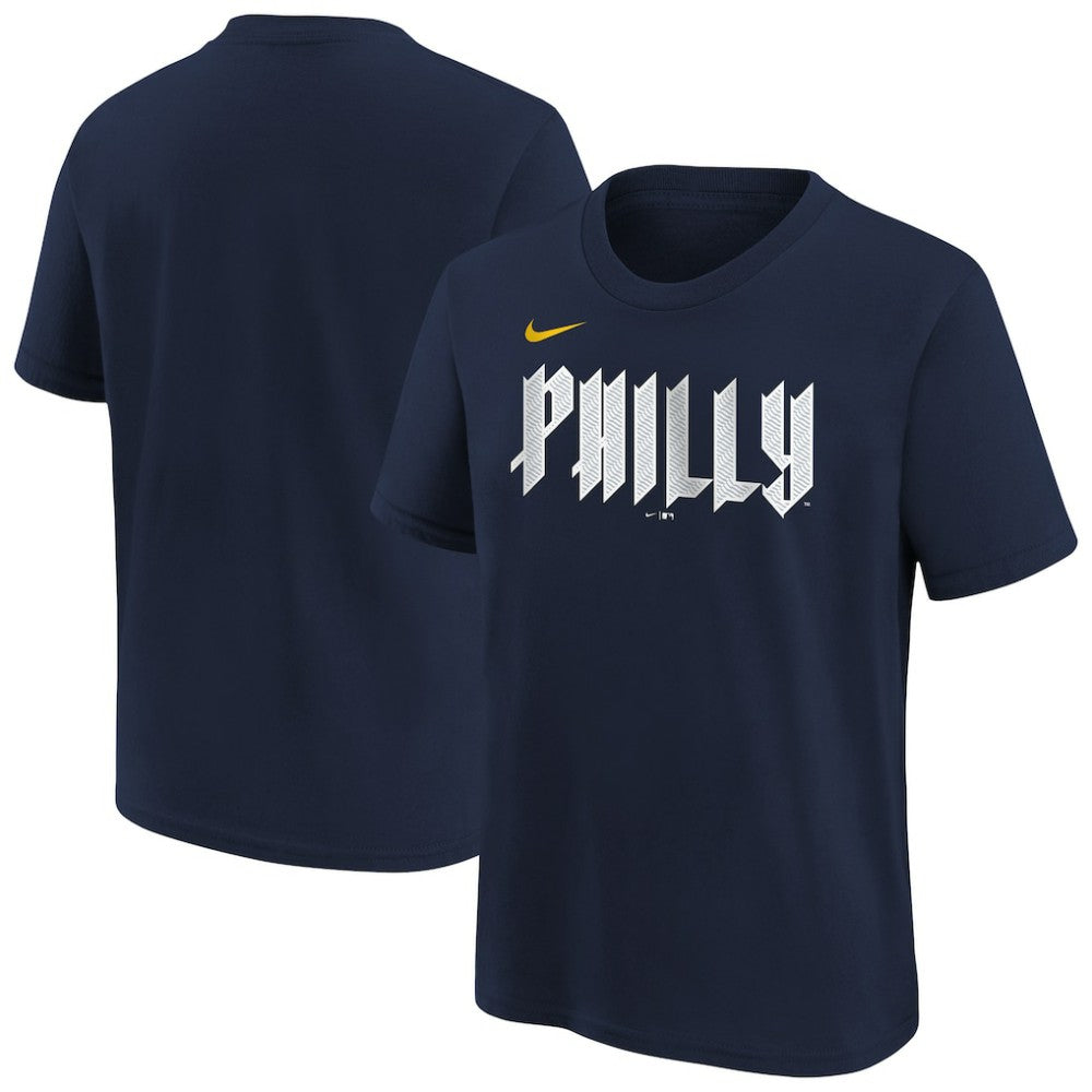 Philadelphia Phillies Youth City Connect Wordmark T-Shirt Navy | Nike