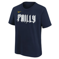 Philadelphia Phillies Youth City Connect Wordmark T-Shirt Navy | Nike