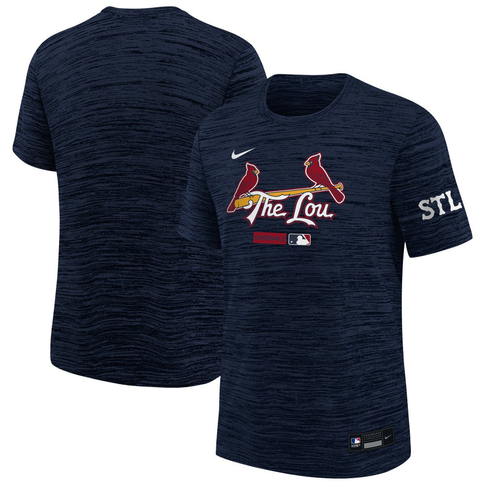 St. Louis Cardinals Youth City Connect Authentic Collection Velocity Dri-FIT T-Shirt Navy | Nike