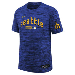 Seattle Mariners Youth City Connect Authentic Collection Velocity Dri-FIT T-Shirt Navy | Nike