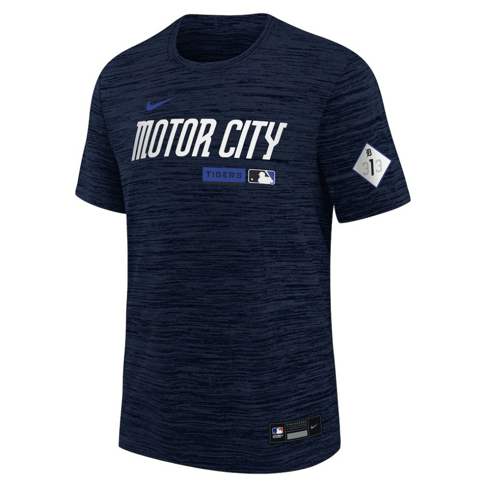 Detroit Tigers Youth Authentic Collection Velocity Dri-FIT T-Shirt Navy | Nike