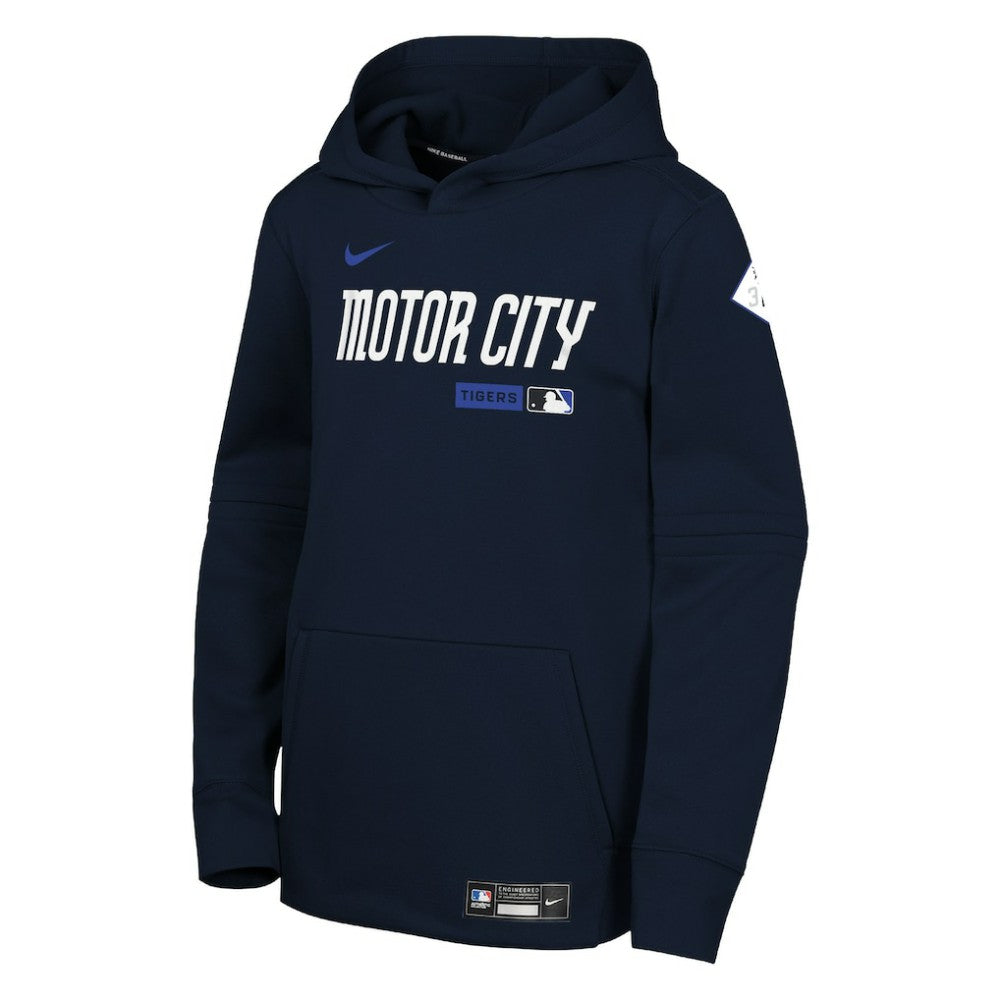 Detroit Tigers Youth Authentic Collection City Connect Therma-FIT Hoodie Navy | Nike