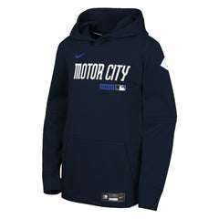 Detroit Tigers Youth Authentic Collection City Connect Therma-FIT Hoodie Navy | Nike