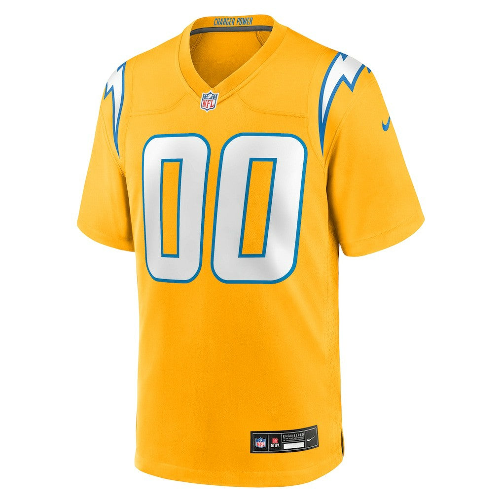 Los Angeles Chargers Alternate Charger Power Game Custom Jersey - Gold