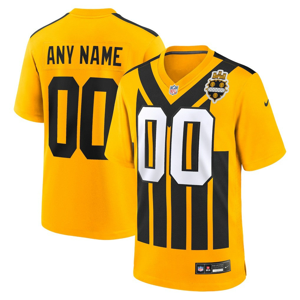 Pittsburgh Steelers Alternate 1933 Throwback Game Custom Jersey - Gold