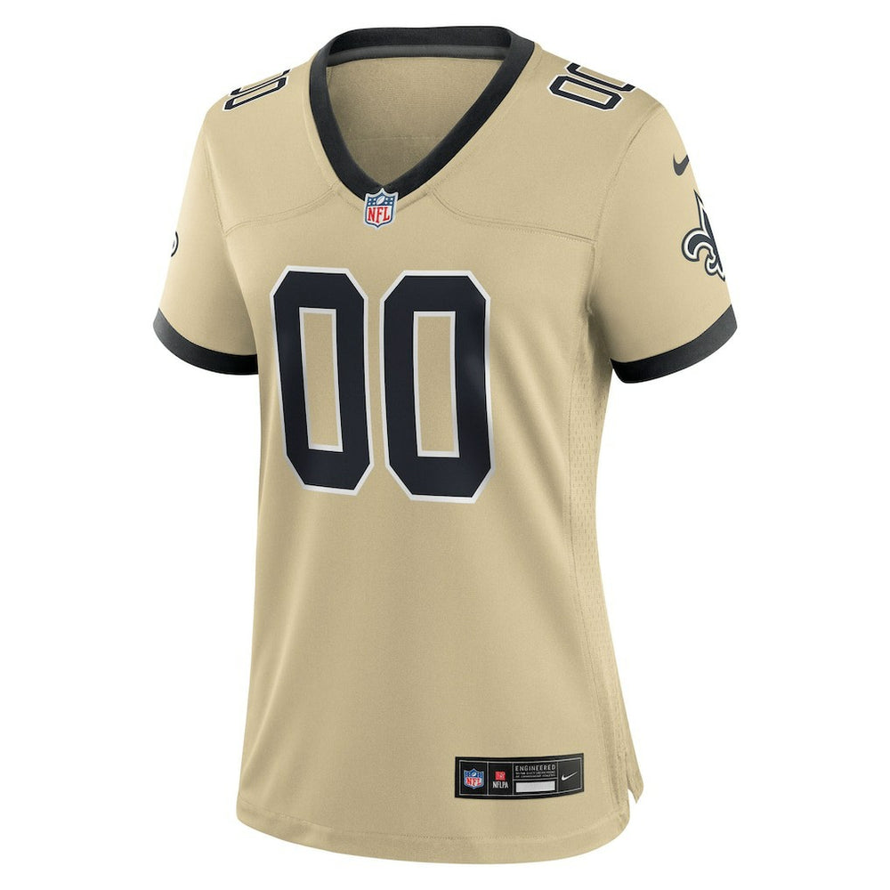 New Orleans Saints Women's Gameday Golds Alternate Custom Game Jersey - Gold