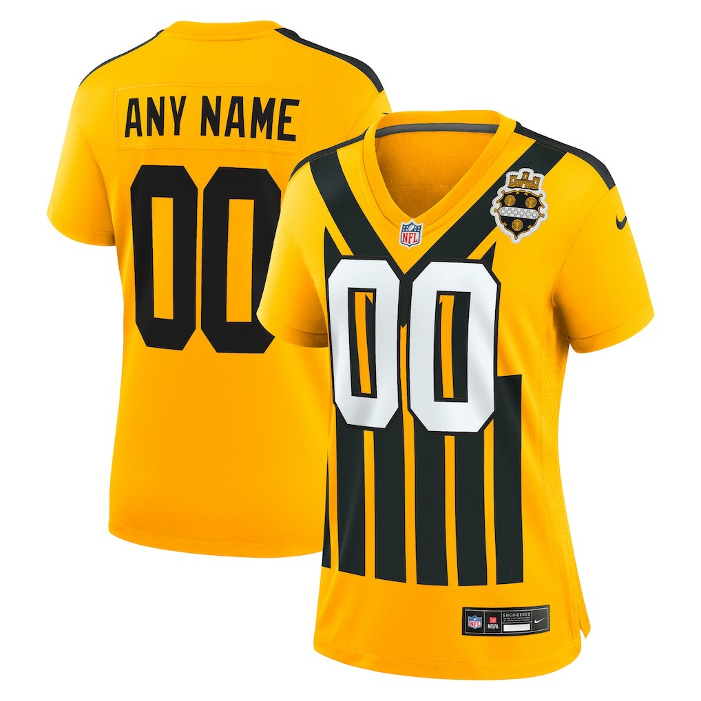 Pittsburgh Steelers Women's Alternate 1933 Throwback Game Custom Jersey - Gold