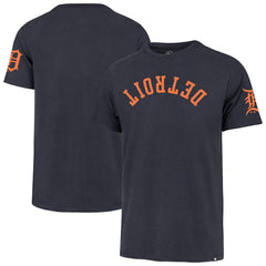Detroit Tigers Upside Down Two-Peat Franklin T-Shirt Navy | 47 brand