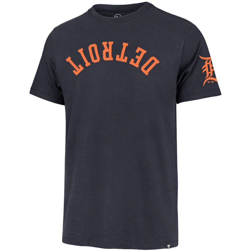Detroit Tigers Upside Down Two-Peat Franklin T-Shirt Navy | 47 brand