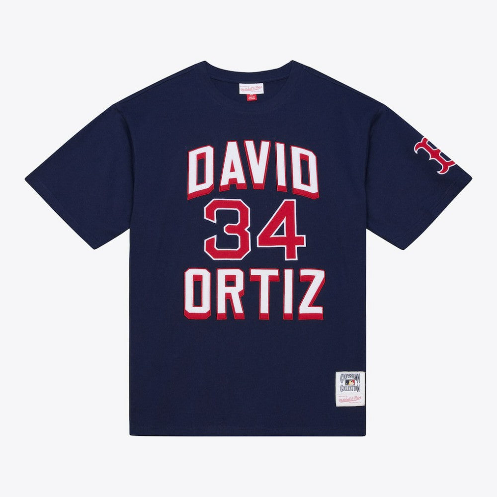 David Ortiz Boston Red Sox Player Collection Premium T-Shirt Navy | Mitchell & Ness