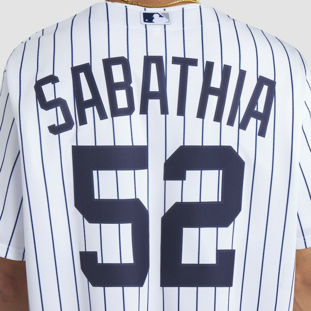 CC Sabathia New York Yankees 2025 Baseball Hall of Fame Name & Number Retired Replica Jersey White | Nike