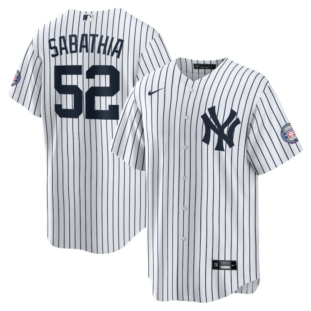 CC Sabathia New York Yankees 2025 Baseball Hall of Fame Name & Number Retired Replica Jersey White | Nike