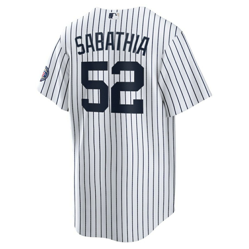 CC Sabathia New York Yankees 2025 Baseball Hall of Fame Name & Number Retired Replica Jersey White | Nike