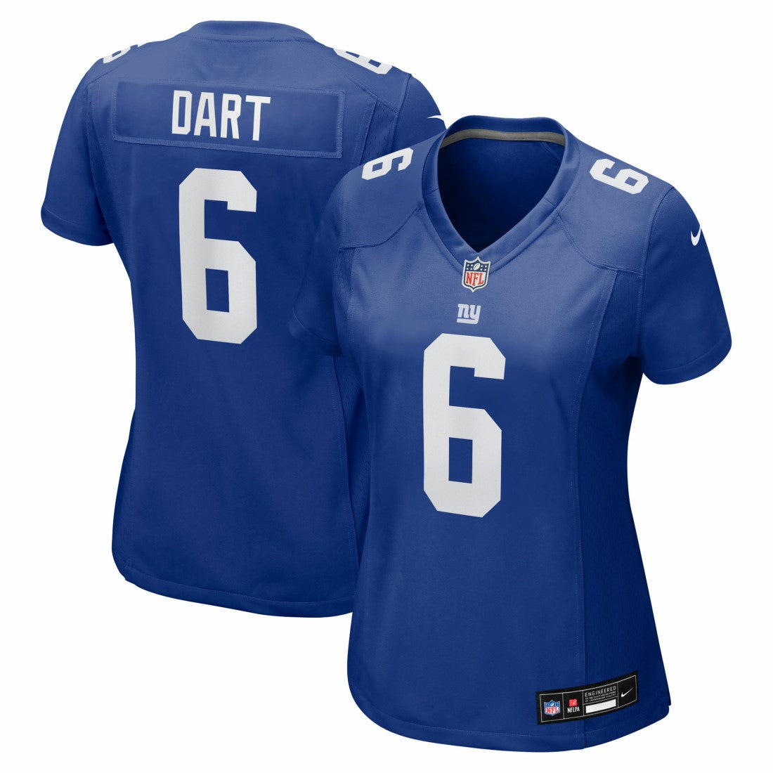 Jaxson Dart New York Giants Women's Team Game Jersey - Royal