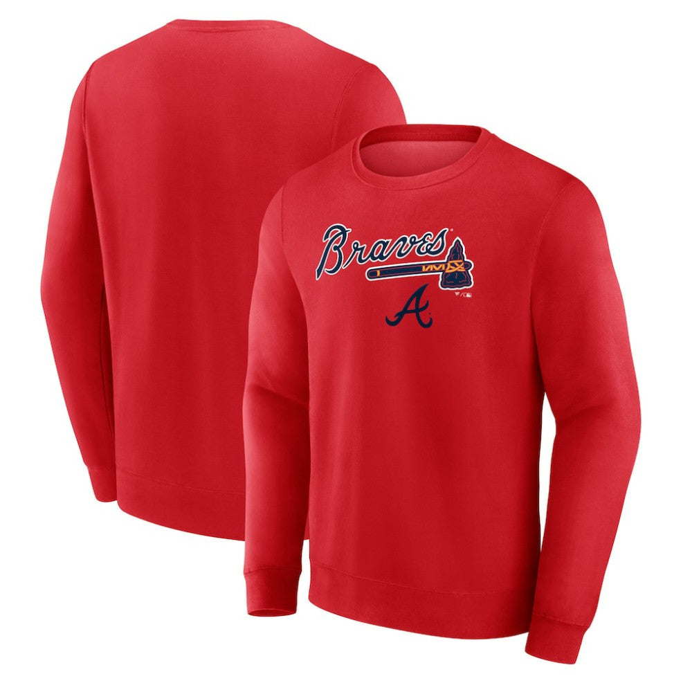 Atlanta Braves Team Lockup Sweatshirt Red