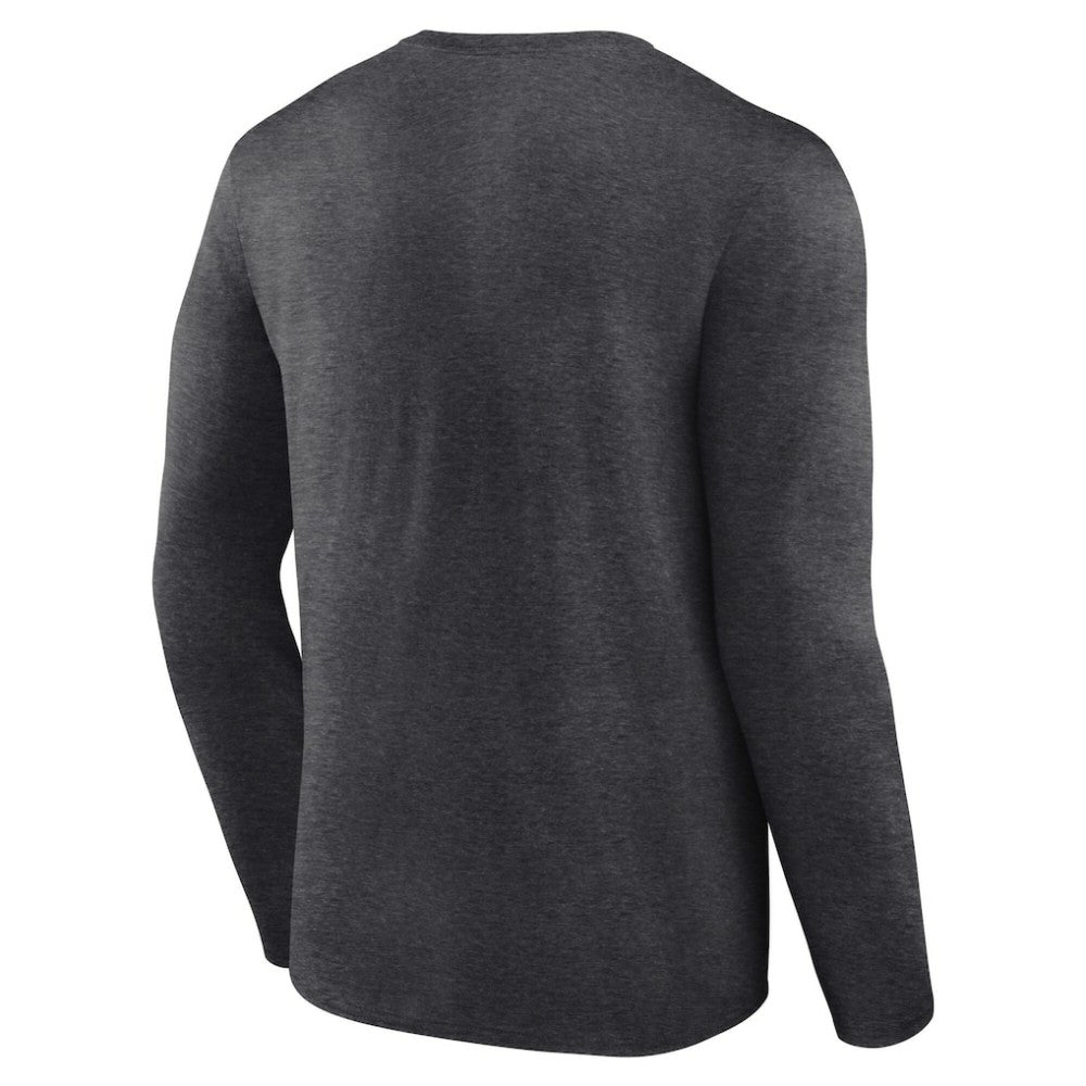 Atlanta Braves Team Lockup Long Sleeve T-Shirt Charcoal