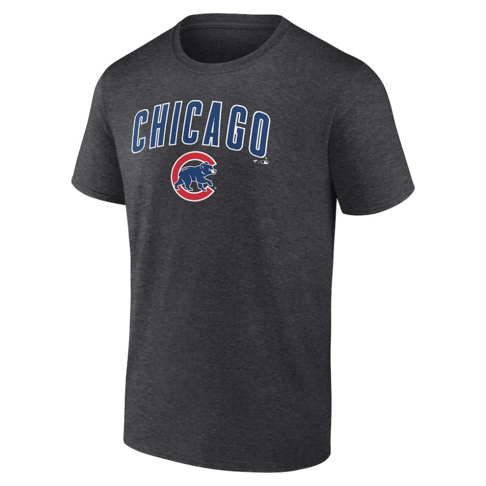 Chicago Cubs Team Lockup T-Shirt Charcoal