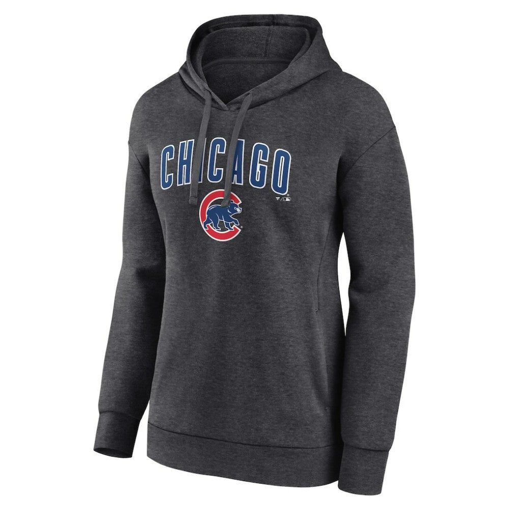 Chicago Cubs Women's Team Lockup Hoodie Charcoal