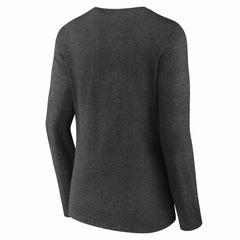 Cincinnati Reds Women's Team Lockup Long Sleeve V-Neck T-Shirt Charcoal