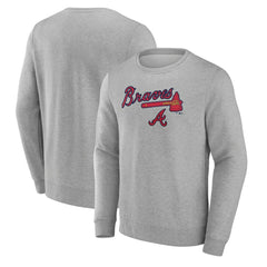 Atlanta Braves Team Lockup Sweatshirt Gray