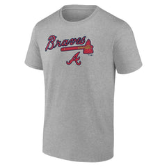 Atlanta Braves Team Lockup T-Shirt Heather Gray