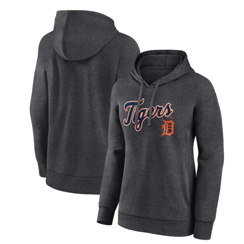 Detroit Tigers Women's Team Lockup Hoodie Charcoal