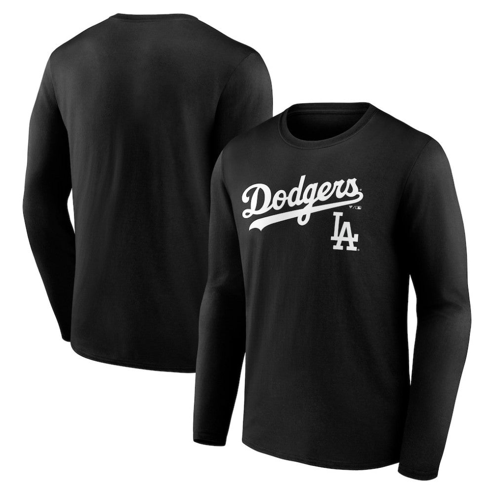 Los Angeles Dodgers Team Lockup Long Sleeve T-Shirt Black