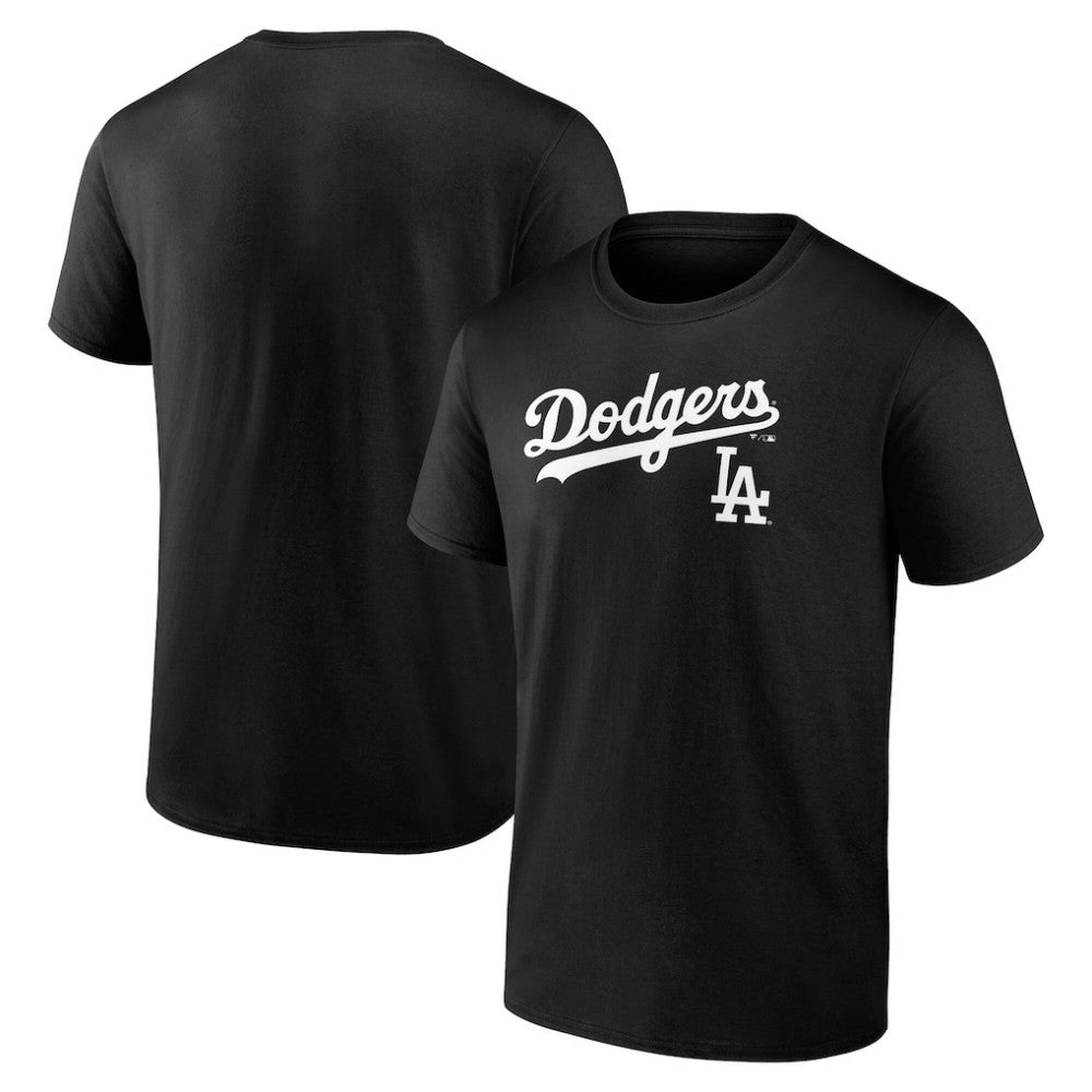 Los Angeles Dodgers Team Lockup T-Shirt Black