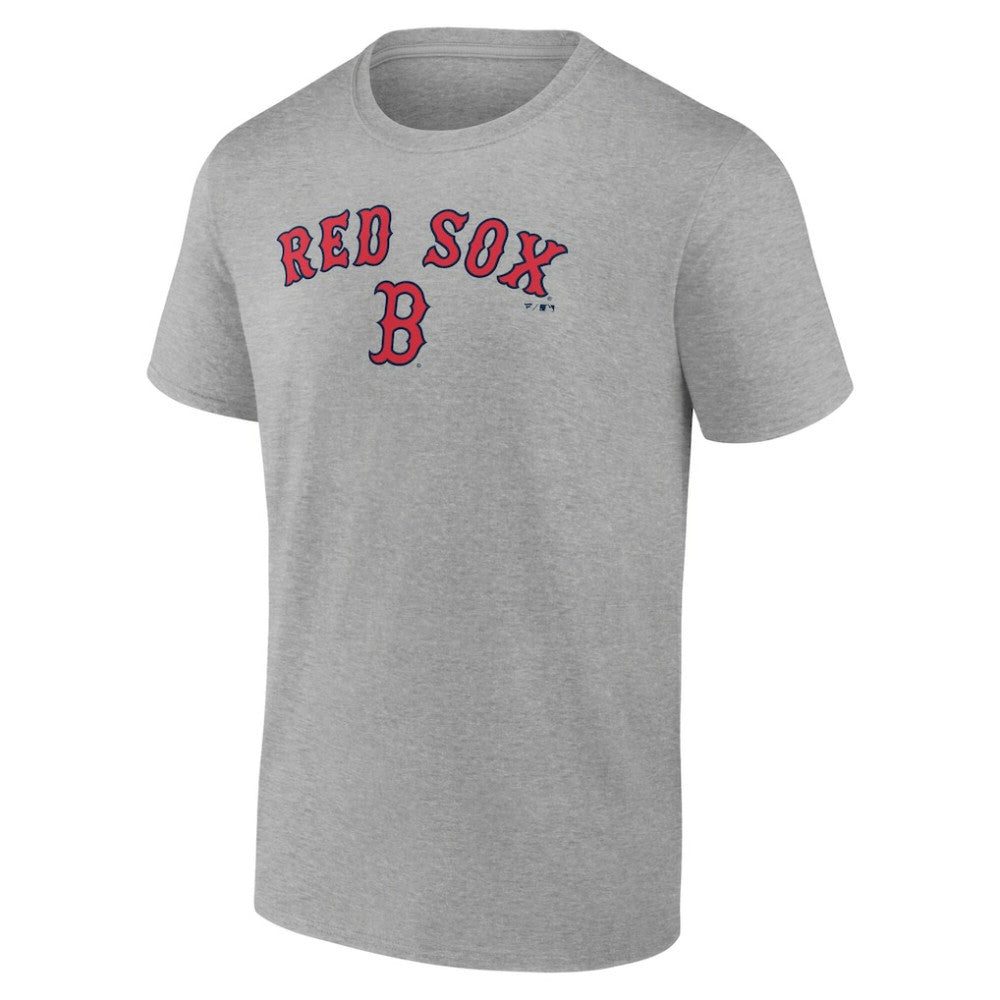 Boston Red Sox Team Lockup T-Shirt Heather Gray