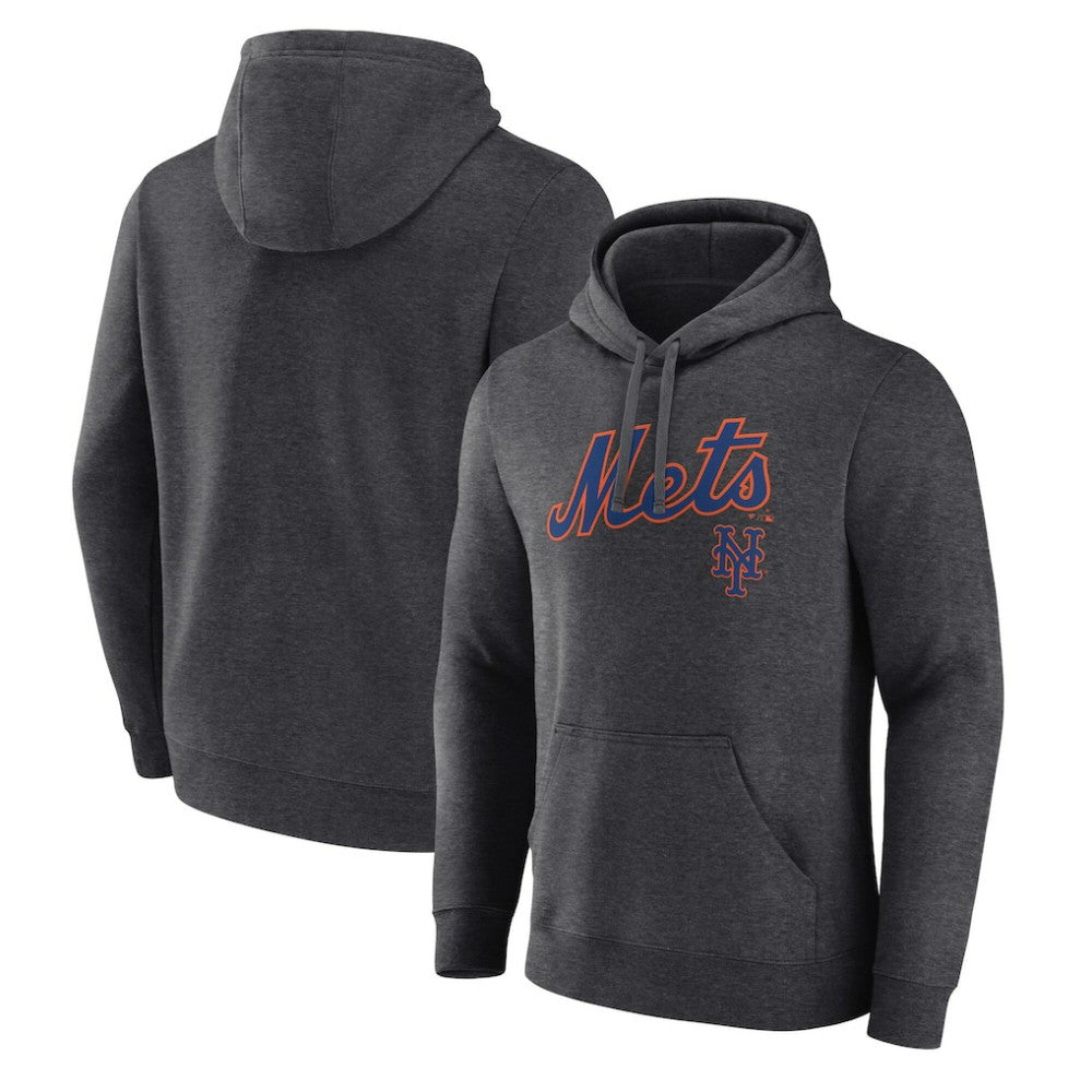New York Mets Team Lockup Hoodie Charcoal