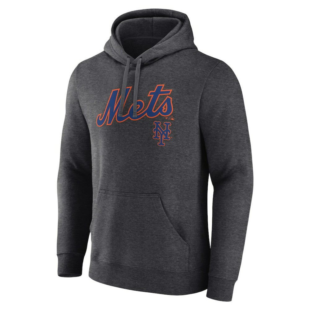 New York Mets Team Lockup Hoodie Charcoal