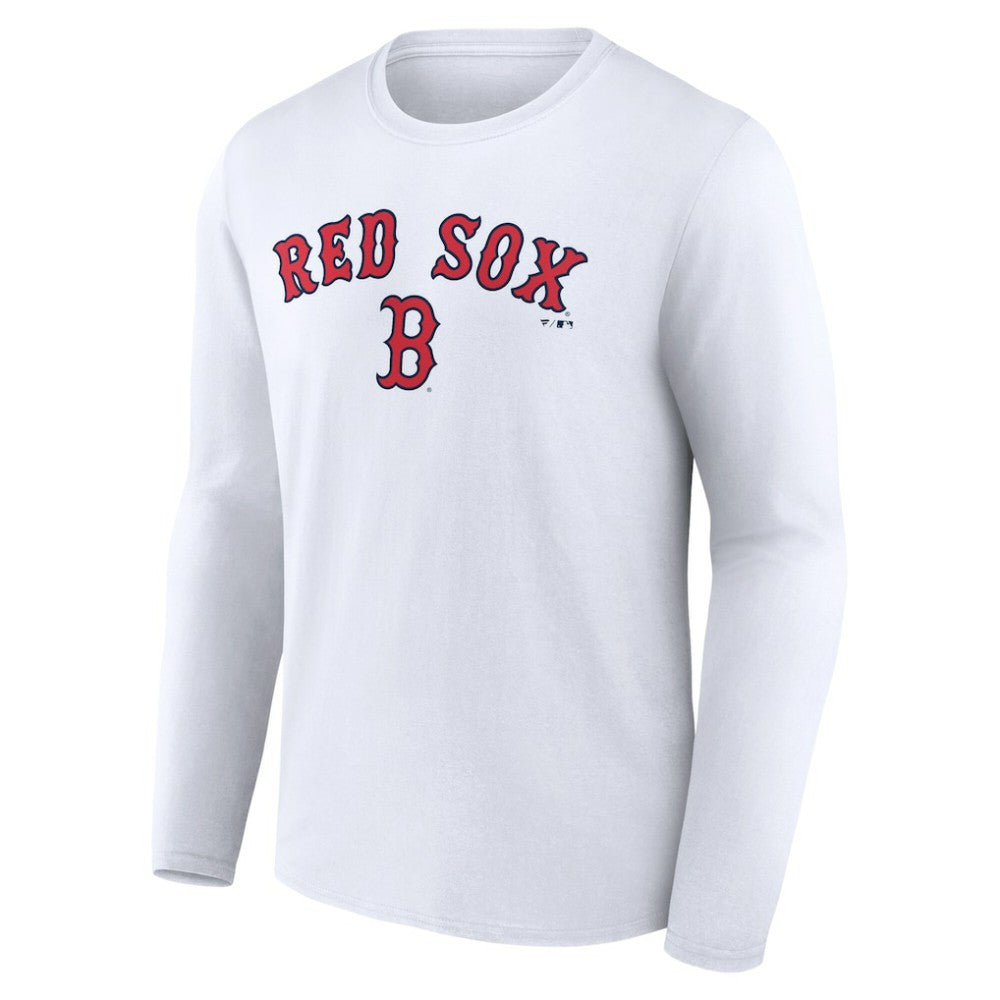 Boston Red Sox Team Lockup Long Sleeve T-Shirt White